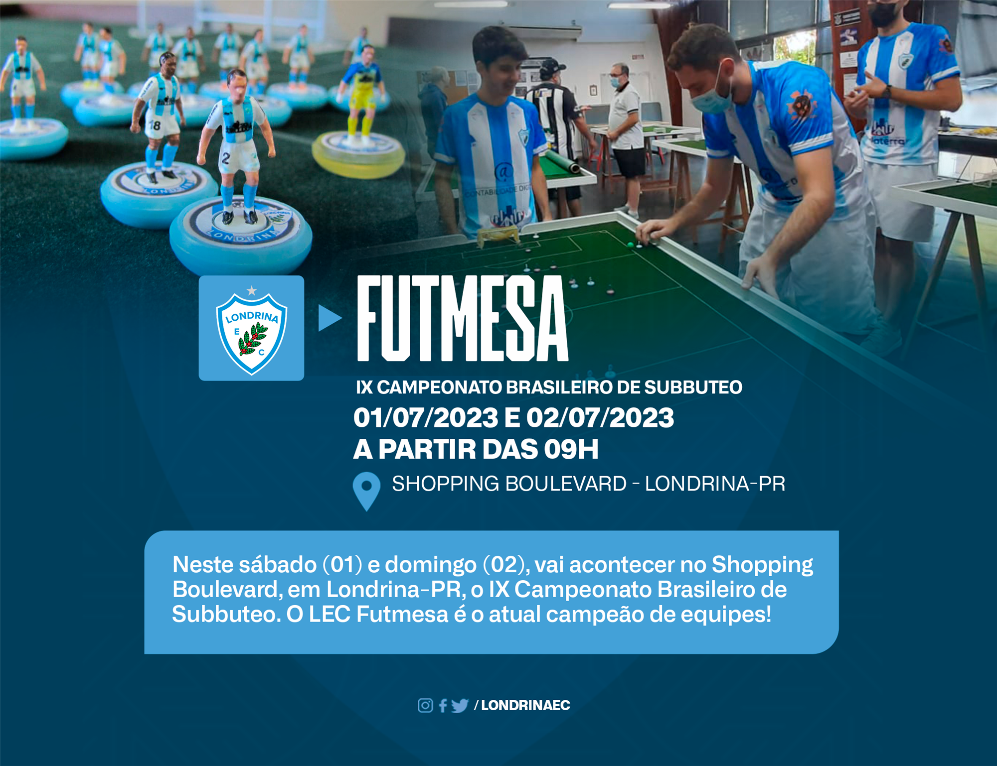 Atualização para o campeonato do Clube em dezembro – 02/07/2023